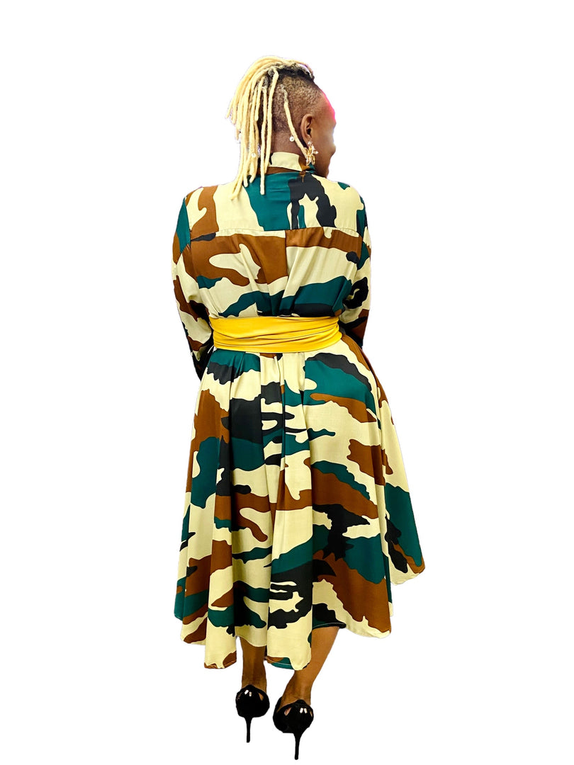 Camouflage Swing Dress Dazzled By B
