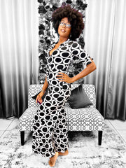 Chic Me Black & White Jumpsuit Dazzled By B