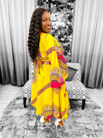 Load image into Gallery viewer, Dashiki Print Bell Sleeves Wrap Dress Dazzled By B
