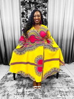 Load image into Gallery viewer, Dashiki Print Bell Sleeves Wrap Dress Dazzled By B
