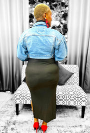 Denim Crop Jacket Dazzled By B