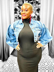 Denim Crop Jacket Dazzled By B