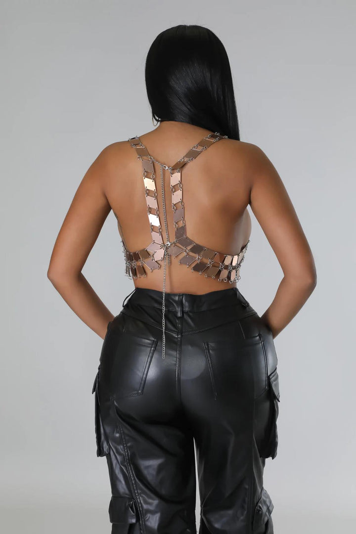 Diamond Cut Crop Top Dazzled By B