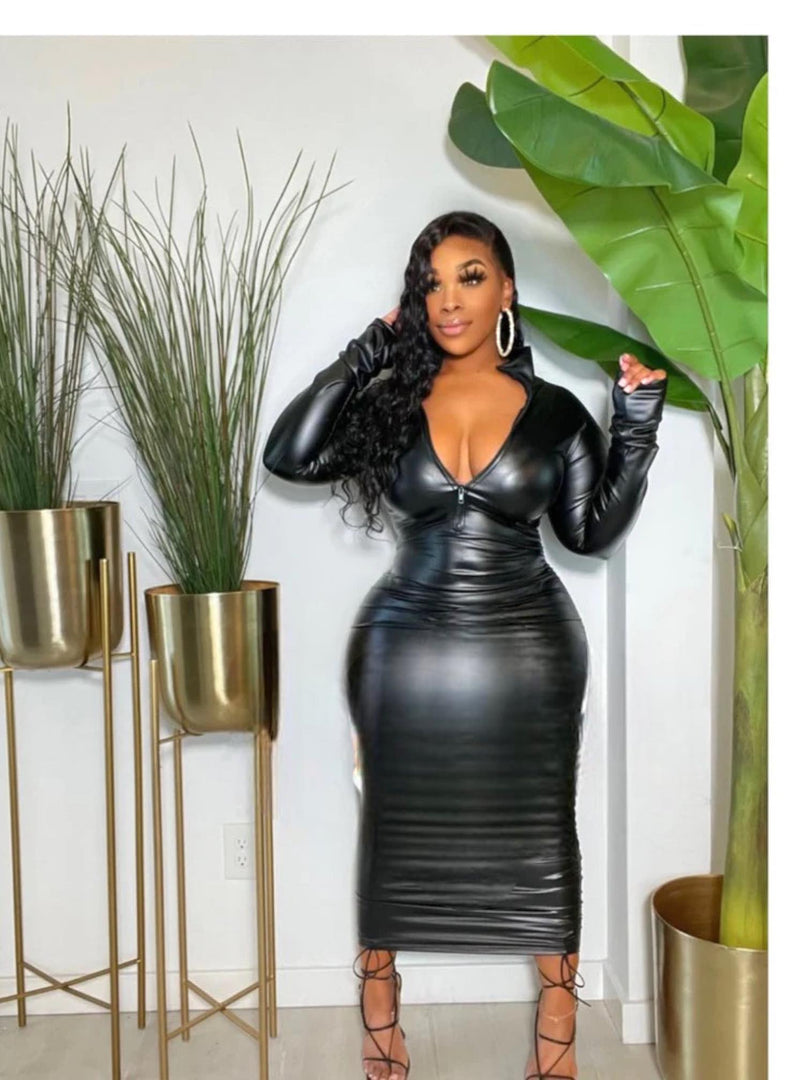 Liquid Dress | Black Leather Dress | Black Dress | Sexy Black Dress | Faux Leather Dress Dazzled By B Liquid Dress | Black Leather Dress | Black Dress | Sexy Black Dress | Faux Leather Dress Dazzled By B