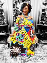 Load image into Gallery viewer, Graphic Maxi Dress Dazzled By B
