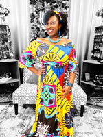 Load image into Gallery viewer, Graphic Maxi Dress Dazzled By B
