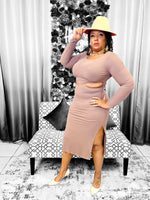 Load image into Gallery viewer, No Answer Midi Dress - Brown Dazzled By B
