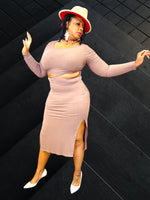 Load image into Gallery viewer, No Answer Midi Dress - Brown Dazzled By B
