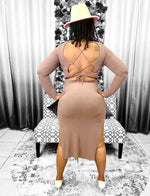 Load image into Gallery viewer, No Answer Midi Dress - Brown Dazzled By B
