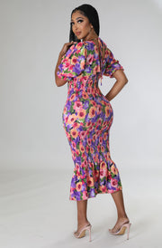 Purple Navy Floral Dress Dazzled By B