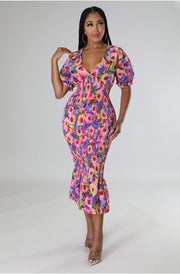 Purple Navy Floral Dress Dazzled By B