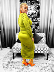 Fall Ruched Dress - Multiple Colors Available Dazzled By B