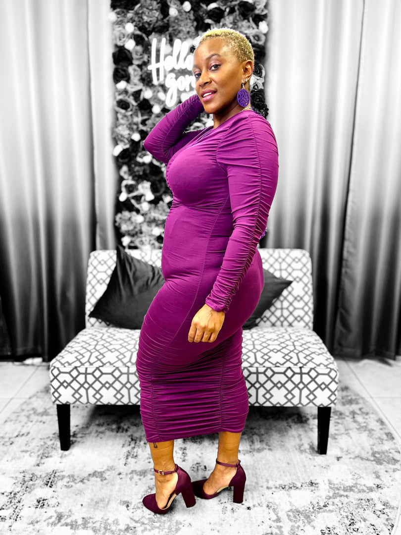 Ruched Dress | Midi Dress | Body Cob Dress | Fall Color Dress | Women Ruched Dress Dazzled By B Ruched Dress | Midi Dress | Body Cob Dress | Fall Color Dress | Women Ruched Dress Dazzled By B