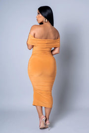 The Midi Dress - Mustard Dazzled By B