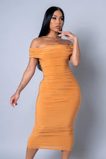 Load image into Gallery viewer, The Midi Dress - Mustard Dazzled By B
