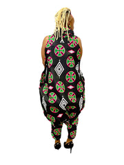 Turtle Neck Printed Jumpsuit Dazzled By B