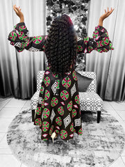 Print Wrap Dress Dazzled By B