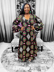 Print Wrap Dress Dazzled By B