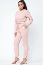 Call Me Hip Hoodie Set - Blush Dazzled By B