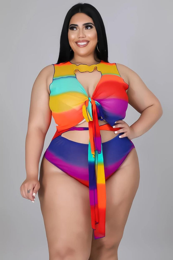 Rainbow Bodysuit Skirt Set Dazzled By B