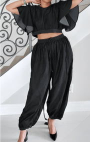 Black Denim Harem Pants Dazzled By B