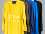 Faith Hope Love Hoodie Dress - Multiple Color Dress Dazzled By B