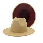 Load image into Gallery viewer, Camel/Burgundy Fedora Dazzled By B

