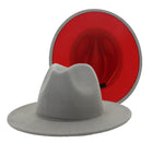 Load image into Gallery viewer, Grey/Red Fedora Dazzled By B

