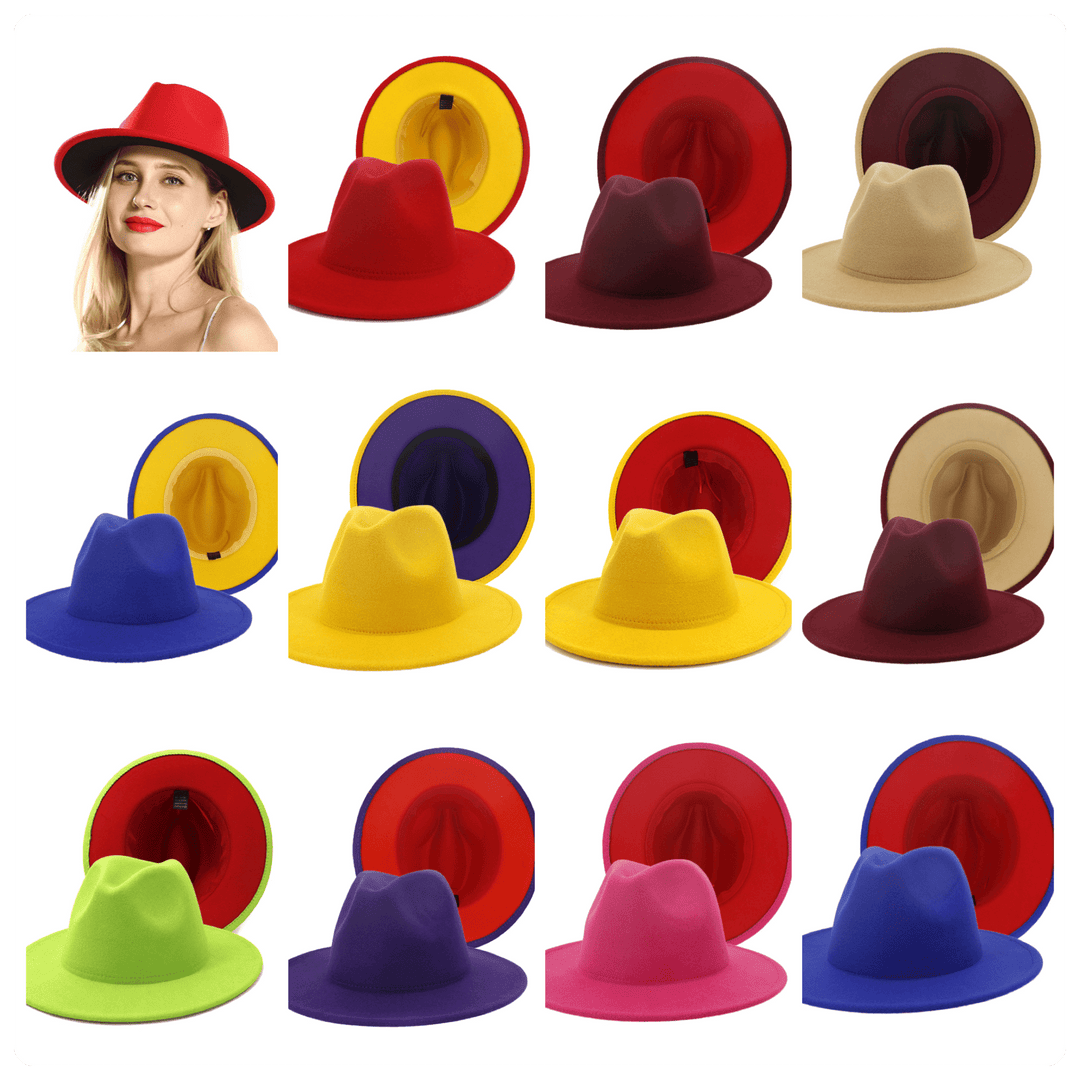 Grey/Red Fedora Dazzled By B