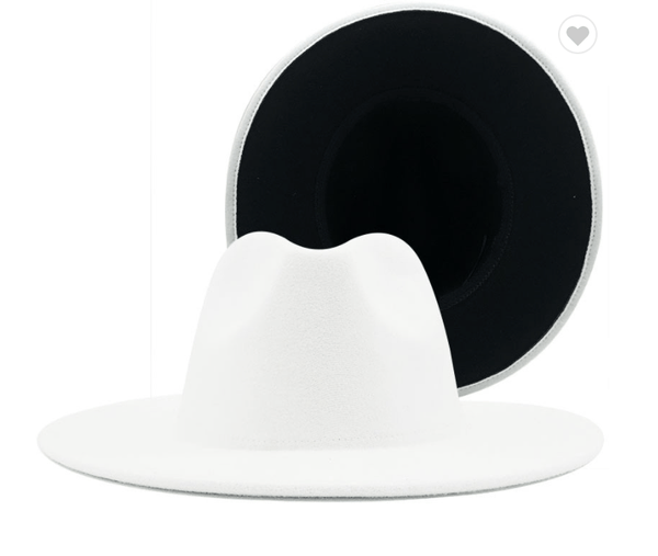White/Black Fedora Dazzled By B