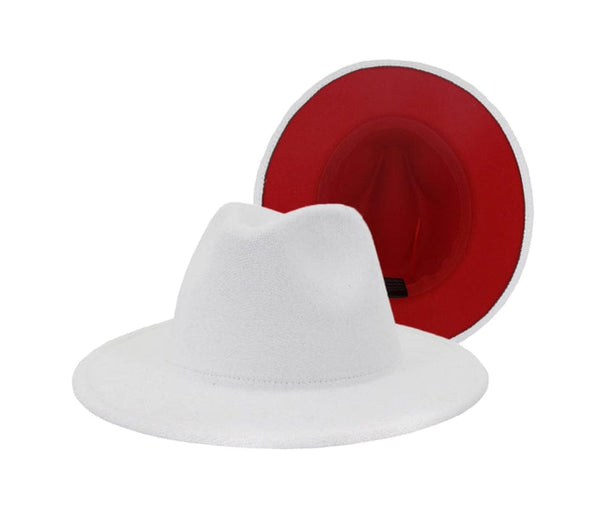 White/Red Fedora Dazzled By B