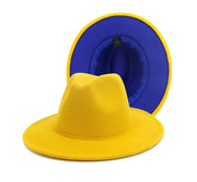 Yellow/Royal Blue Fedora Dazzled By B