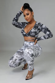Graffiti Legging Set Dazzled By B