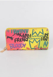 Graffiti Zipper Wallet - Multi Dazzled By B