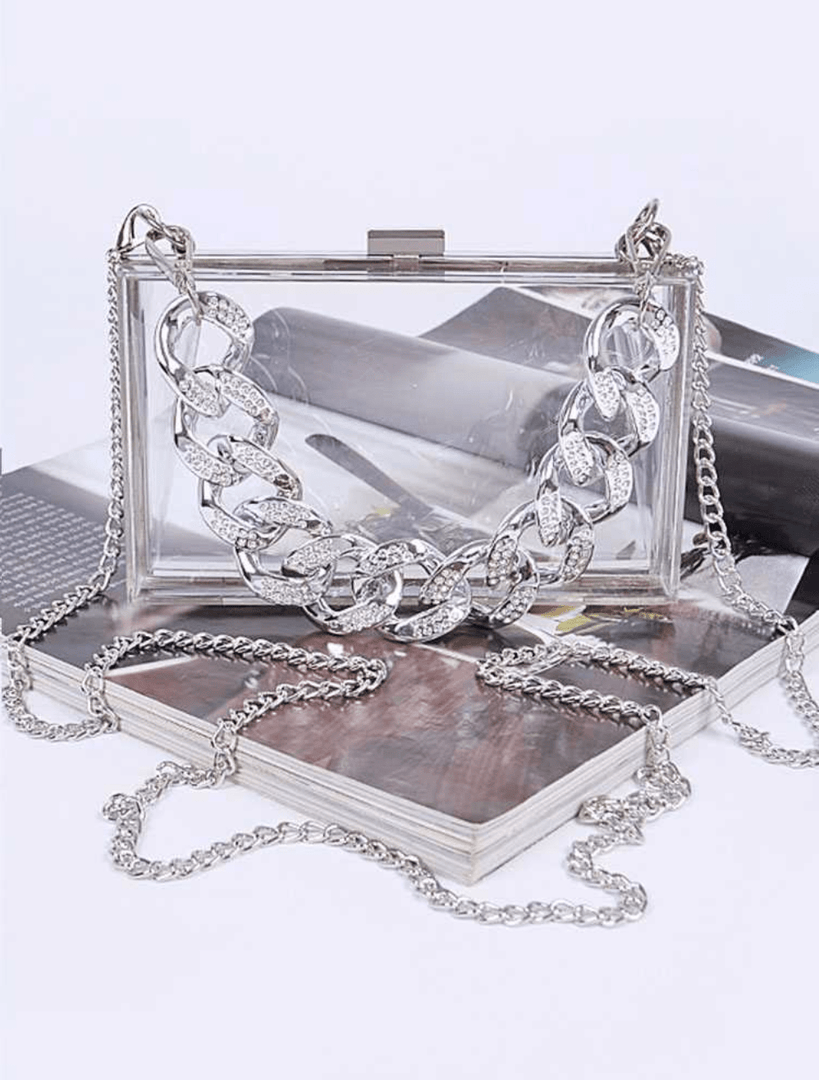 Clear Box Clutch Dazzled By B