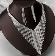 Bridal Wedding Rhinestone Necklace Earrings Set Dazzled By B