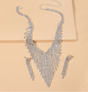 Bridal Wedding Rhinestone Necklace Earrings Set Dazzled By B