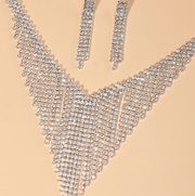 Bridal Wedding Rhinestone Necklace Earrings Set Dazzled By B