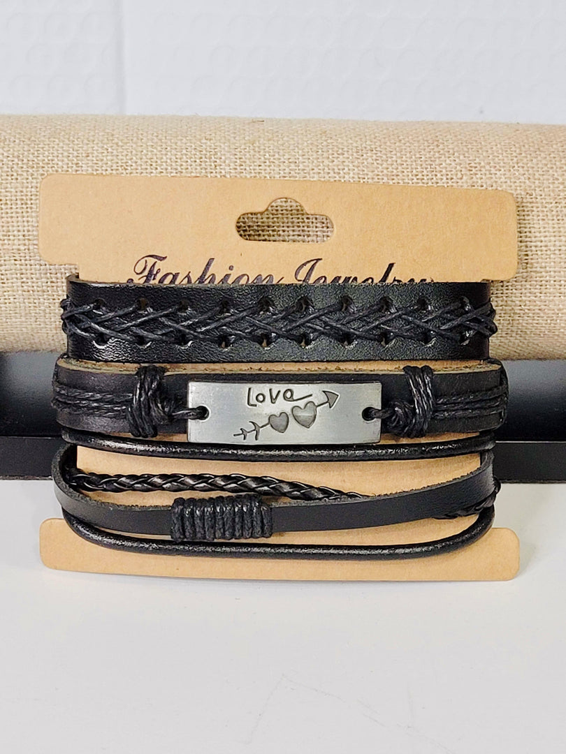 Vintage Braided Leather Bracelet - Multiple Options Dazzled By B