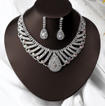 Load image into Gallery viewer, Rhinestone Necklace Earrings Set Dazzled By B
