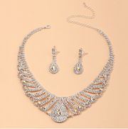 Rhinestone Necklace Earrings Set Dazzled By B