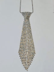 Rhinestone Tie Necklace Dazzled By B