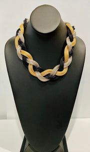 The Braided Necklace - Multi Color Dazzled By B