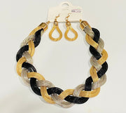 The Braided Necklace - Multi Color Dazzled By B