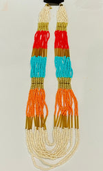 Load image into Gallery viewer, The Multi Orange Color Necklace Dazzled By B
