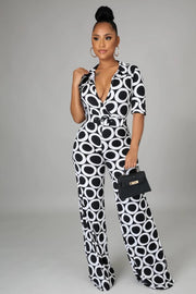 Chic Me Black & White Jumpsuit Dazzled By B