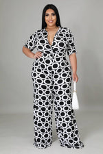 Load image into Gallery viewer, Chic Me Black &amp; White Jumpsuit Dazzled By B
