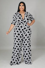 Load image into Gallery viewer, Chic Me Black &amp; White Jumpsuit Dazzled By B

