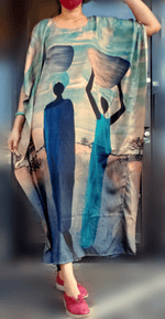 Load image into Gallery viewer, Hand Painted Kaftan Dress - Multiple Colors Available Dazzled By B
