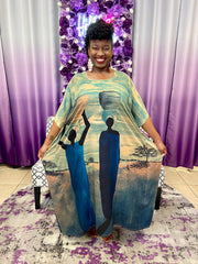Hand Painted Kaftan Dress - Multiple Colors Available Dazzled By B